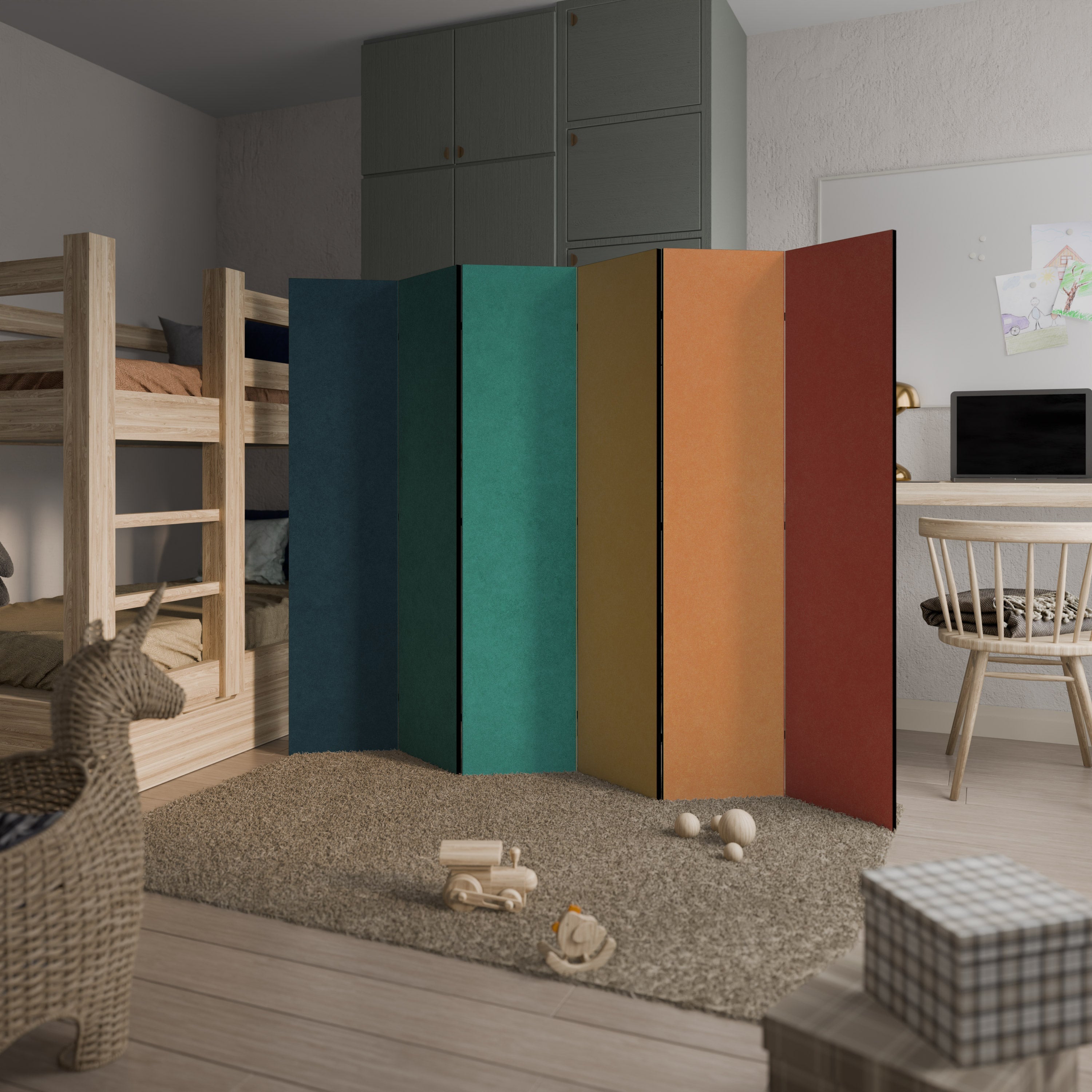 VIVA LA COLOR Biombo Decorativo de 6 Painéis