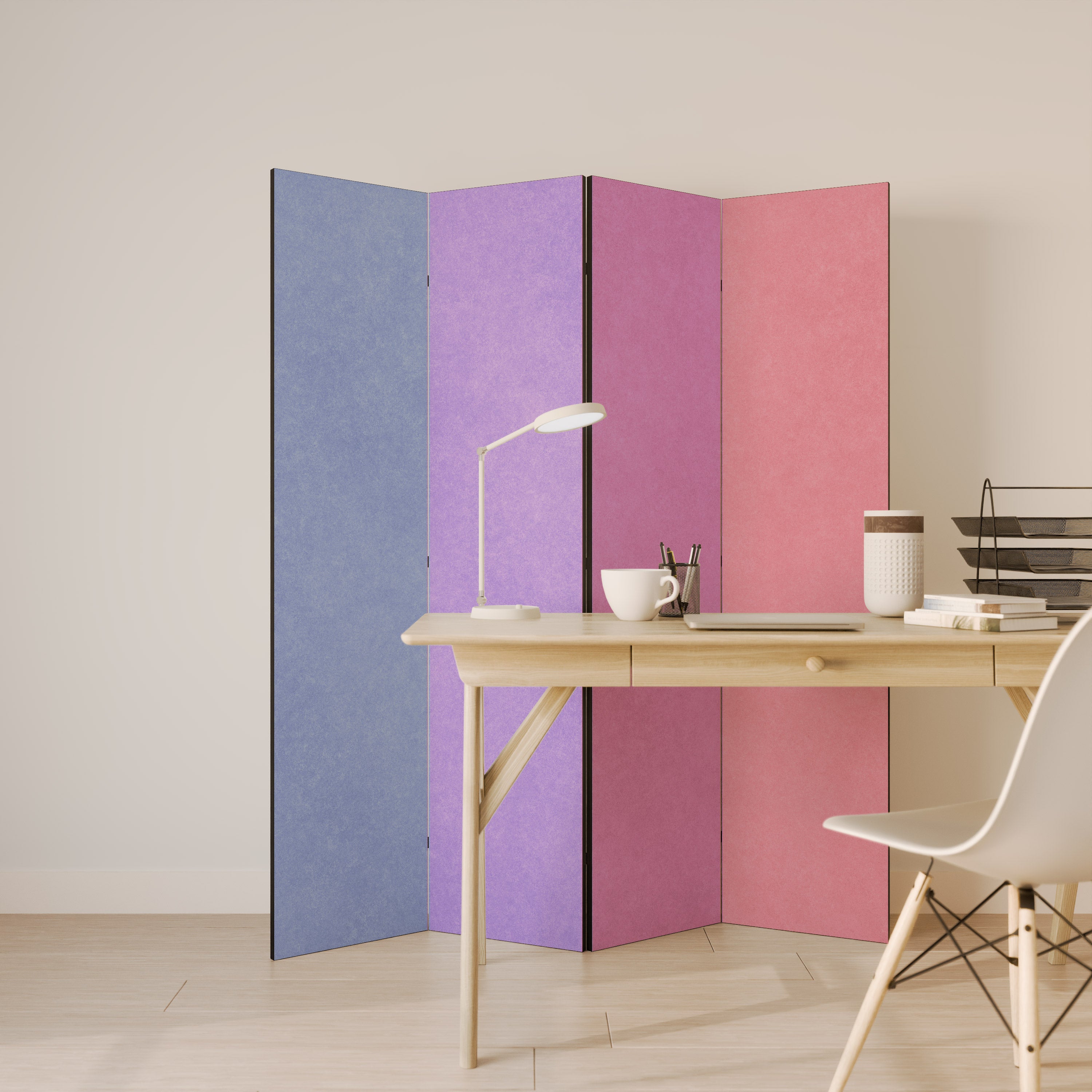 MY HEART WILL COLOR ON Biombo de 4 Painéis