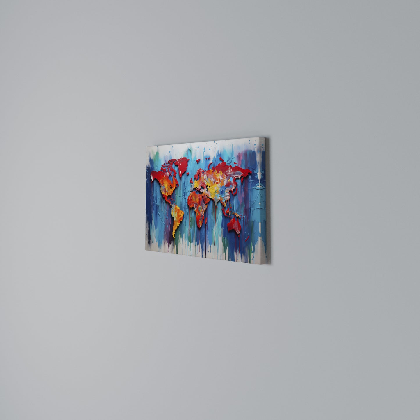 COLORFUL WORLD MAP Horizontal Canvas Print