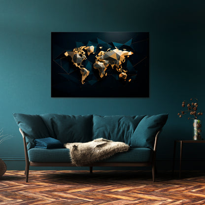 SHIMMERING WORLD SYMMETRY Horizontal Canvas Print