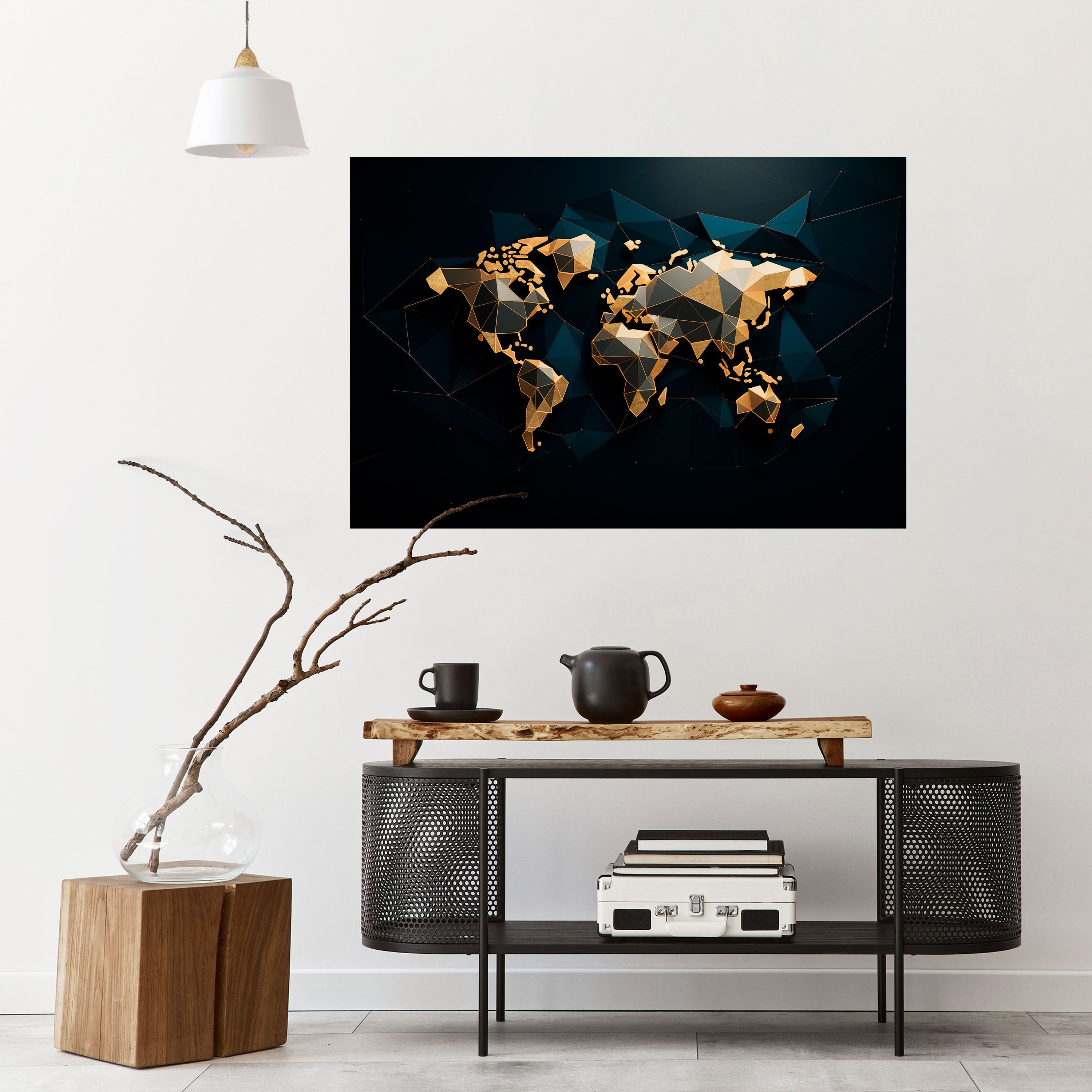 SHIMMERING WORLD SYMMETRY Poster Horizontal Autocolante