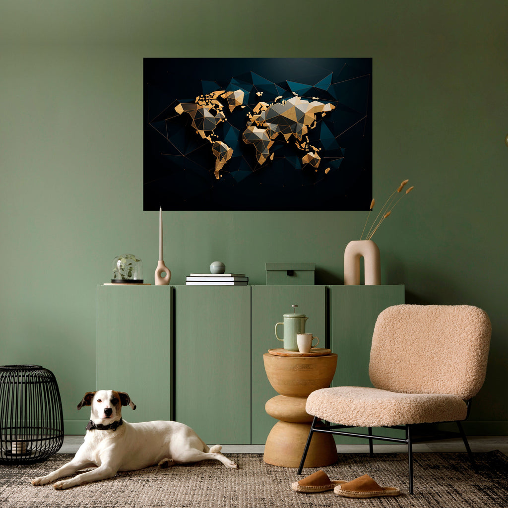 SHIMMERING WORLD SYMMETRY Poster Horizontal Autocolante
