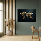 SHIMMERING WORLD SYMMETRY Poster Horizontal Autocolante