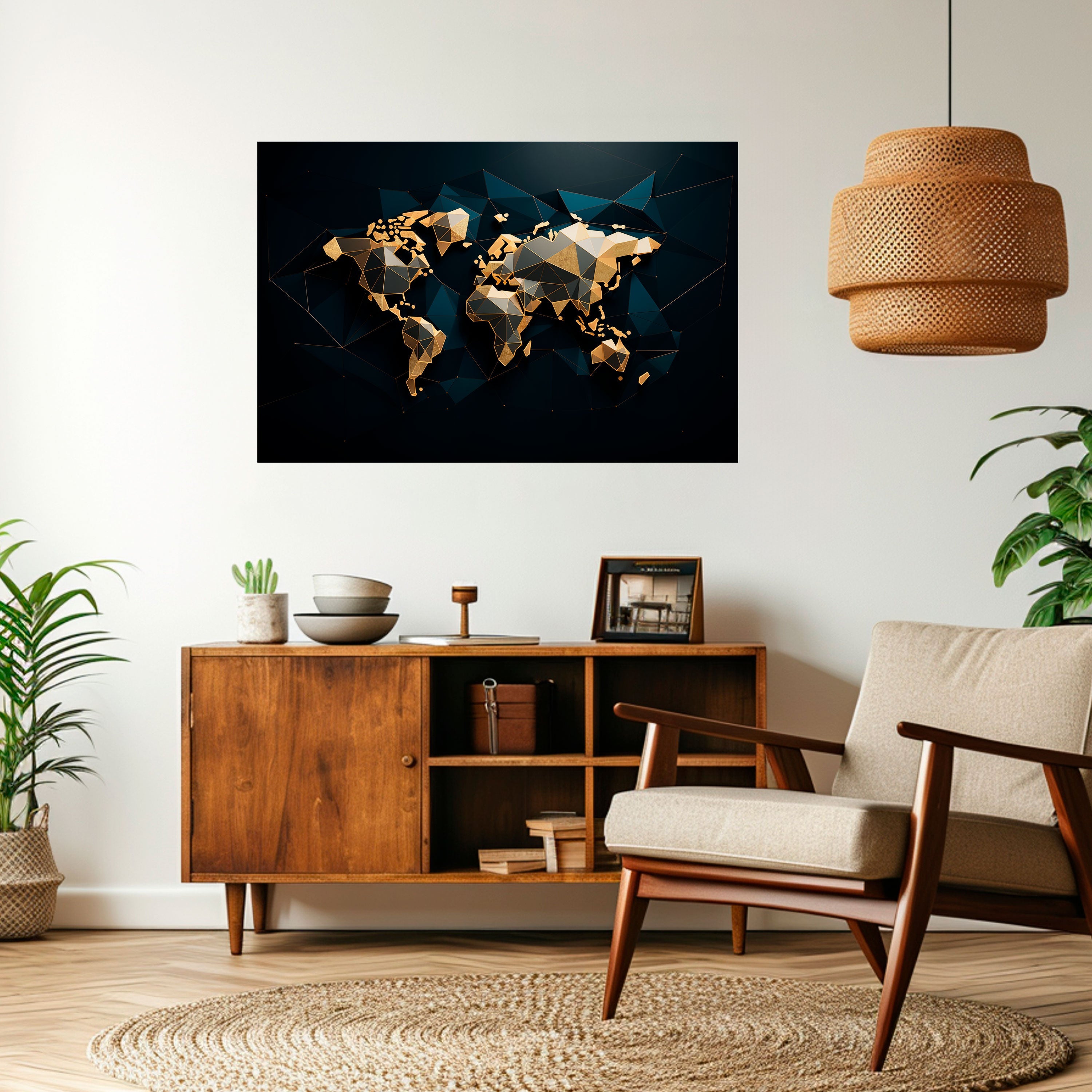 SHIMMERING WORLD SYMMETRY Poster Horizontal Autocolante