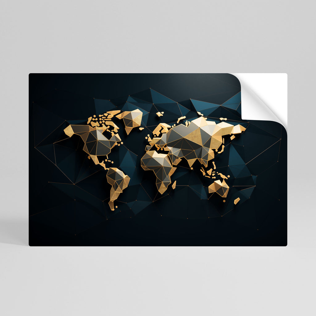 SHIMMERING WORLD SYMMETRY Poster Horizontal Autocolante