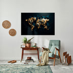 SHIMMERING WORLD SYMMETRY Poster Horizontal Autocolante