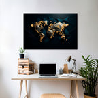 SHIMMERING WORLD SYMMETRY Poster Horizontal Autocolante