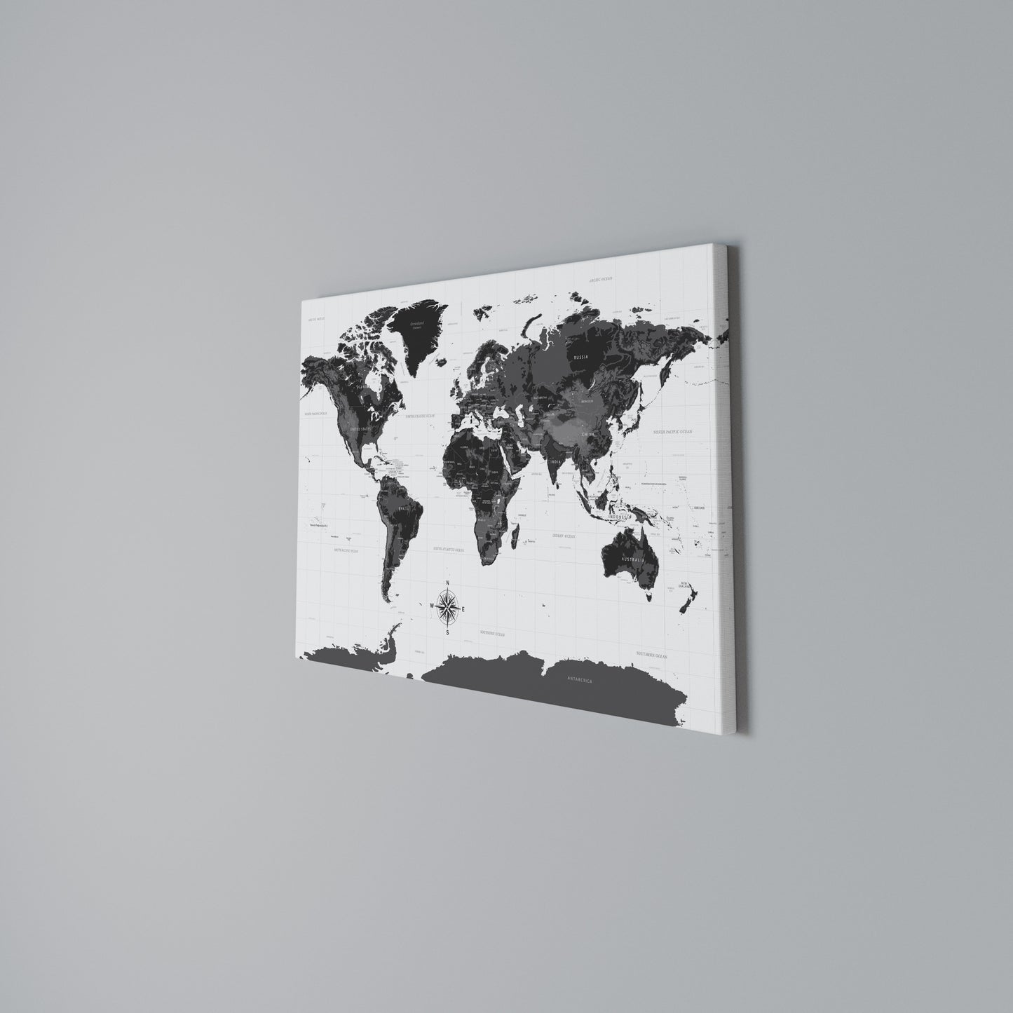 GLOBAL SHADOWS Horizontal Canvas Print
