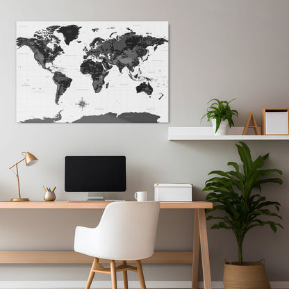 GLOBAL SHADOWS Horizontal Canvas Print