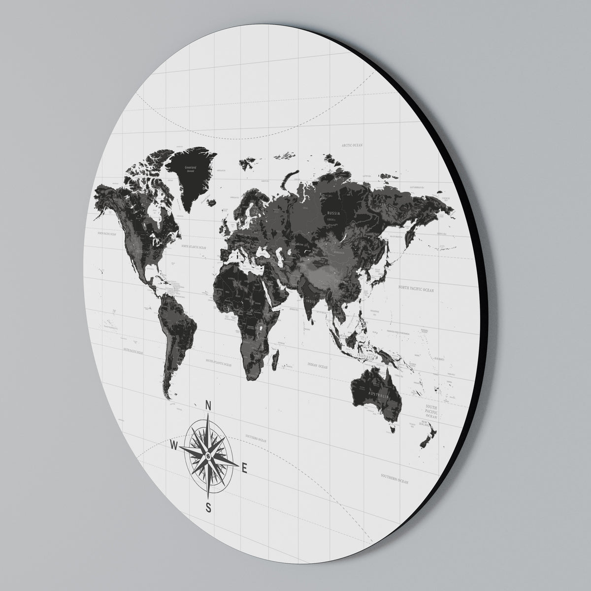 GLOBAL SHADOWS Arte de Parede Redonda