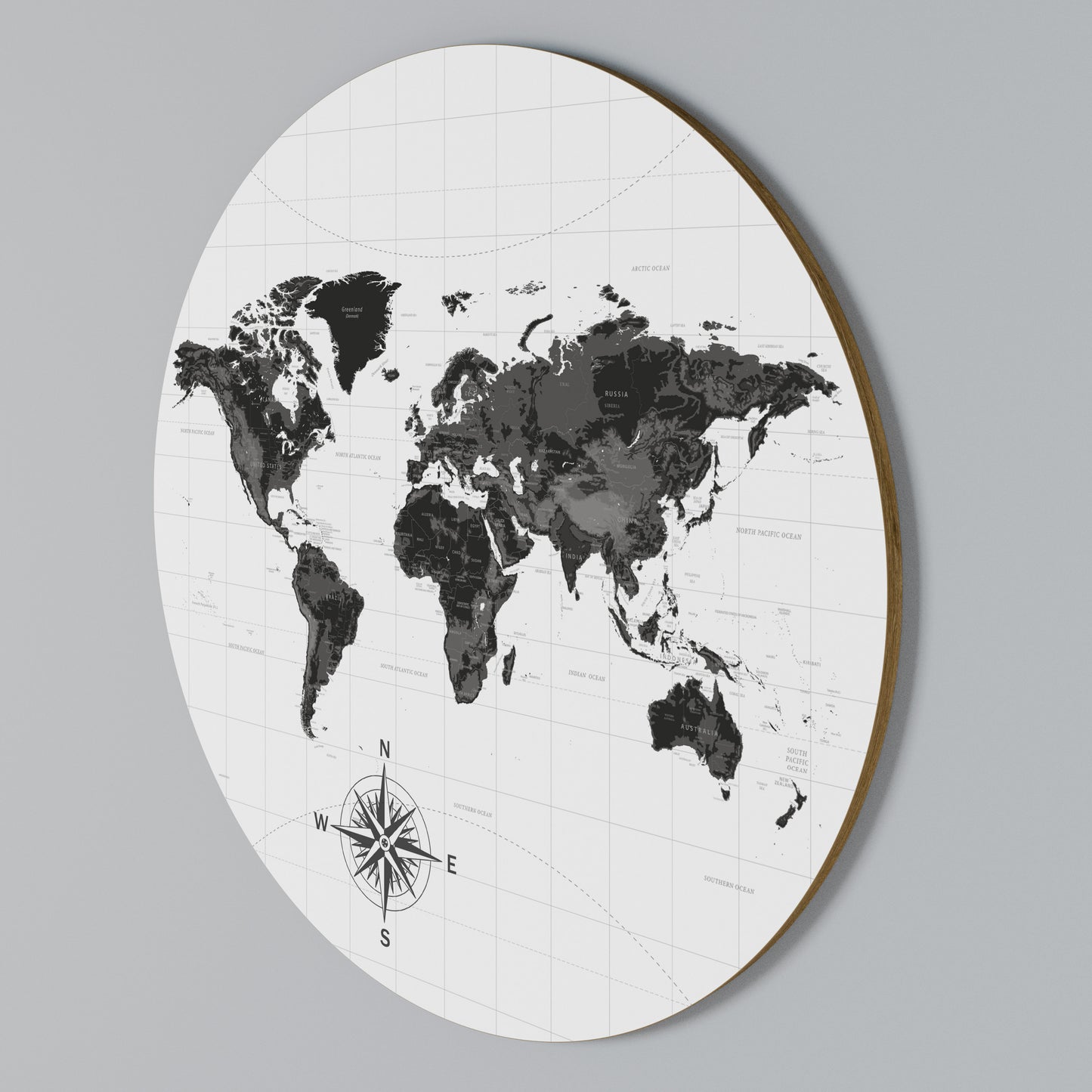 GLOBAL SHADOWS Arte de Parede Redonda