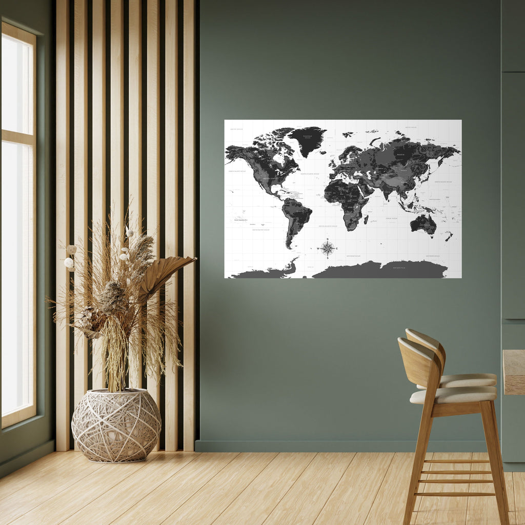 GLOBAL SHADOWS Peel and Stick Horizontal Poster
