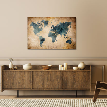 VINTAGE WORLDVIEW Horizontal Canvas Print