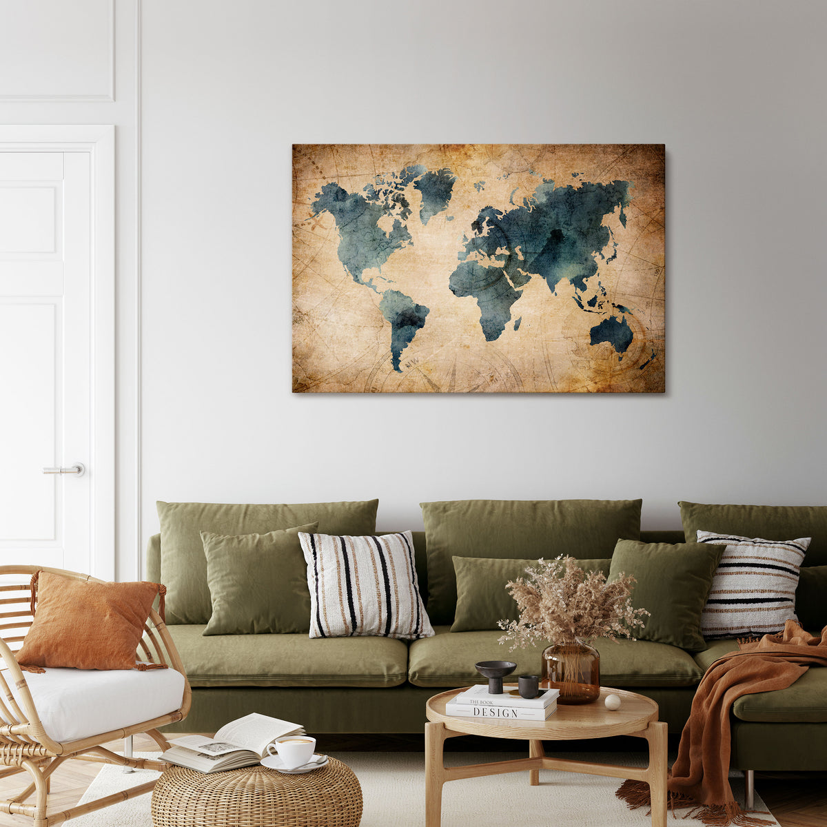 VINTAGE WORLDVIEW Horizontal Canvas Print