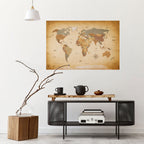 ANCIENT VOYAGER'S MAP Peel and Stick Horizontal Poster