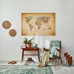 ANCIENT VOYAGER'S MAP Peel and Stick Horizontal Poster