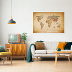 ANCIENT VOYAGER'S MAP Peel and Stick Horizontal Poster