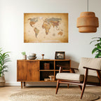 ANCIENT VOYAGER'S MAP Peel and Stick Horizontal Poster