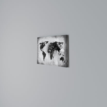 SHADOWED CONTINENTS Horizontal Canvas Print