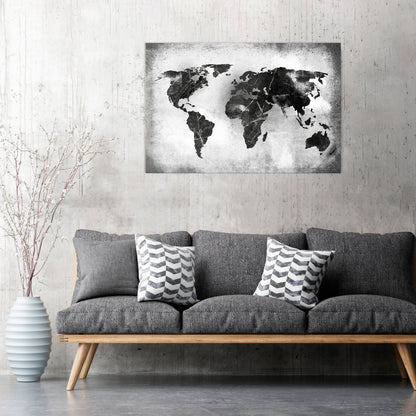 SHADOWED CONTINENTS Horizontal Canvas Print
