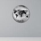 SHADOWED CONTINENTS Quadro Redondo Decorativo