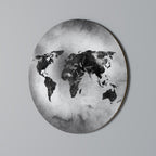 SHADOWED CONTINENTS Quadro Redondo Decorativo