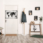 SHADOWED CONTINENTS Peel and Stick Horizontal Poster