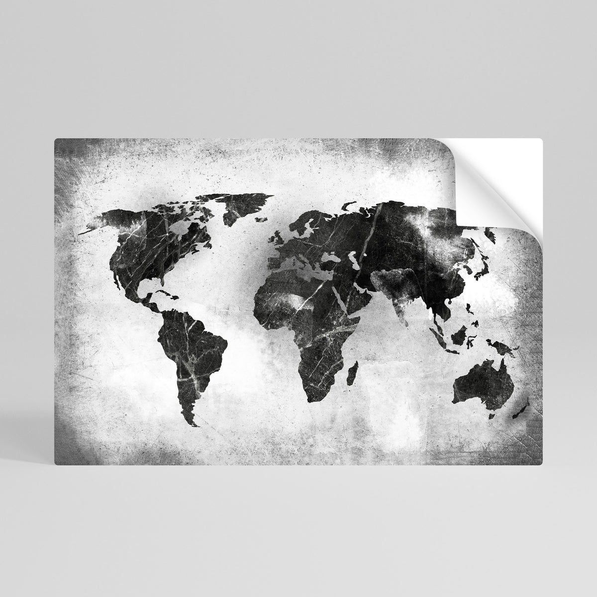 SHADOWED CONTINENTS Póster Autocolante Horizontal