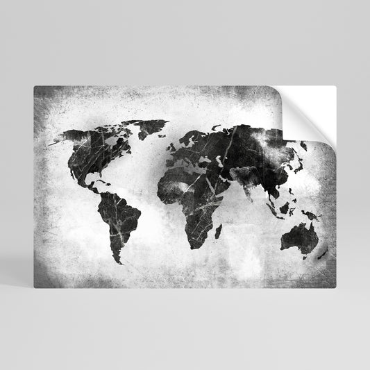 SHADOWED CONTINENTS Póster Autocolante Horizontal