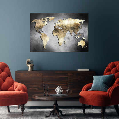 GOLDEN GLOBE TREASURE Horizontal Canvas Print