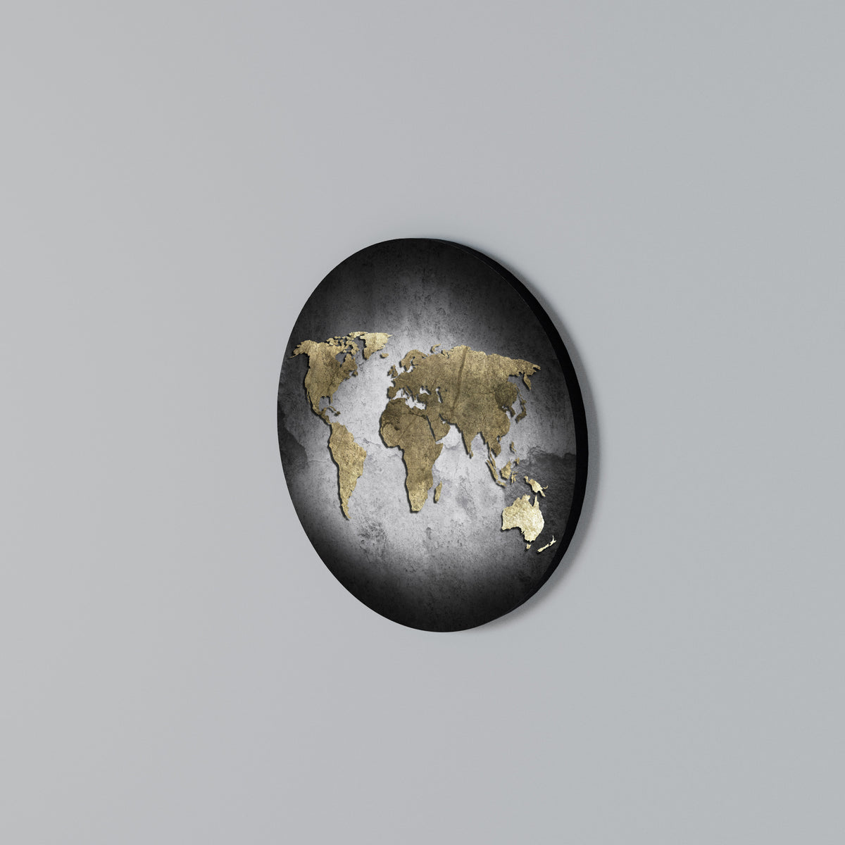 GOLDEN GLOBE TREASURE Arte de Parede Redonda