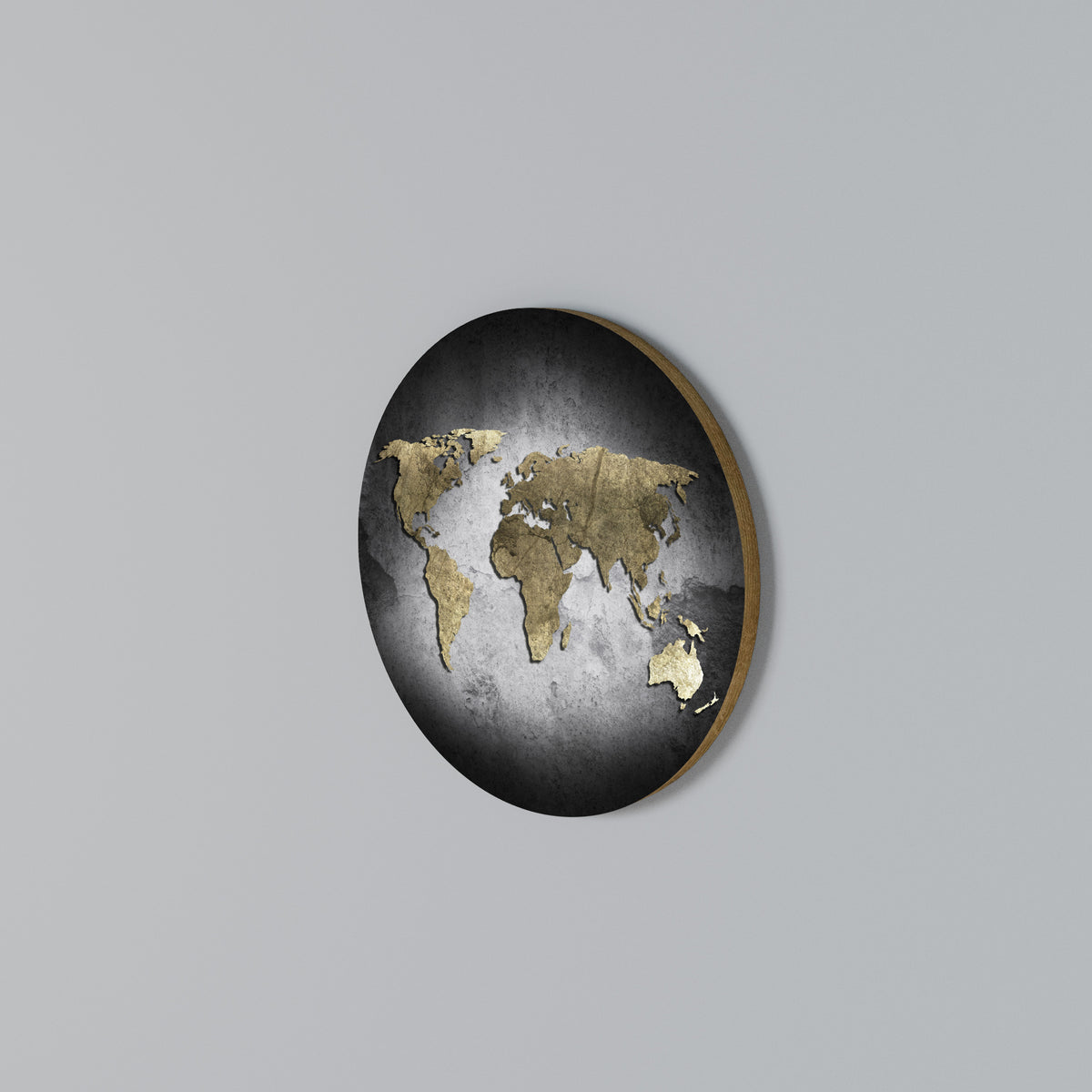 GOLDEN GLOBE TREASURE Arte de Parede Redonda
