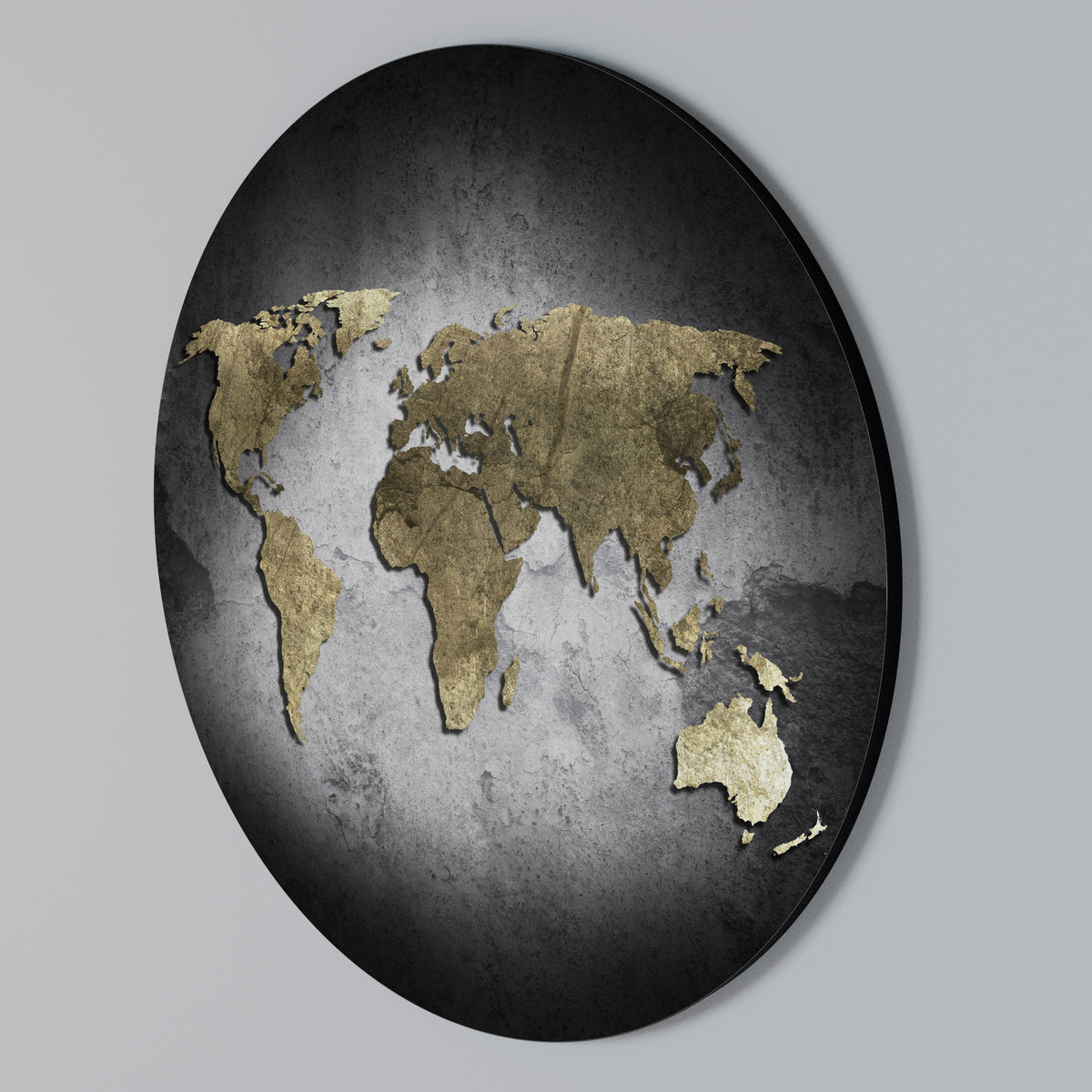 GOLDEN GLOBE TREASURE Arte de Parede Redonda