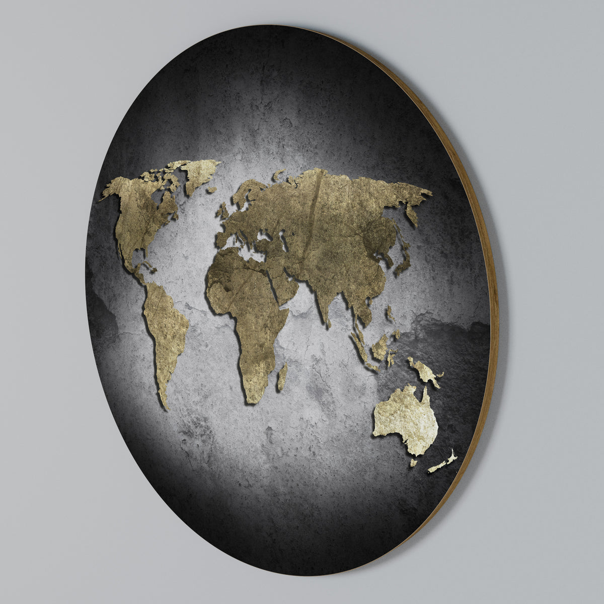 GOLDEN GLOBE TREASURE Arte de Parede Redonda