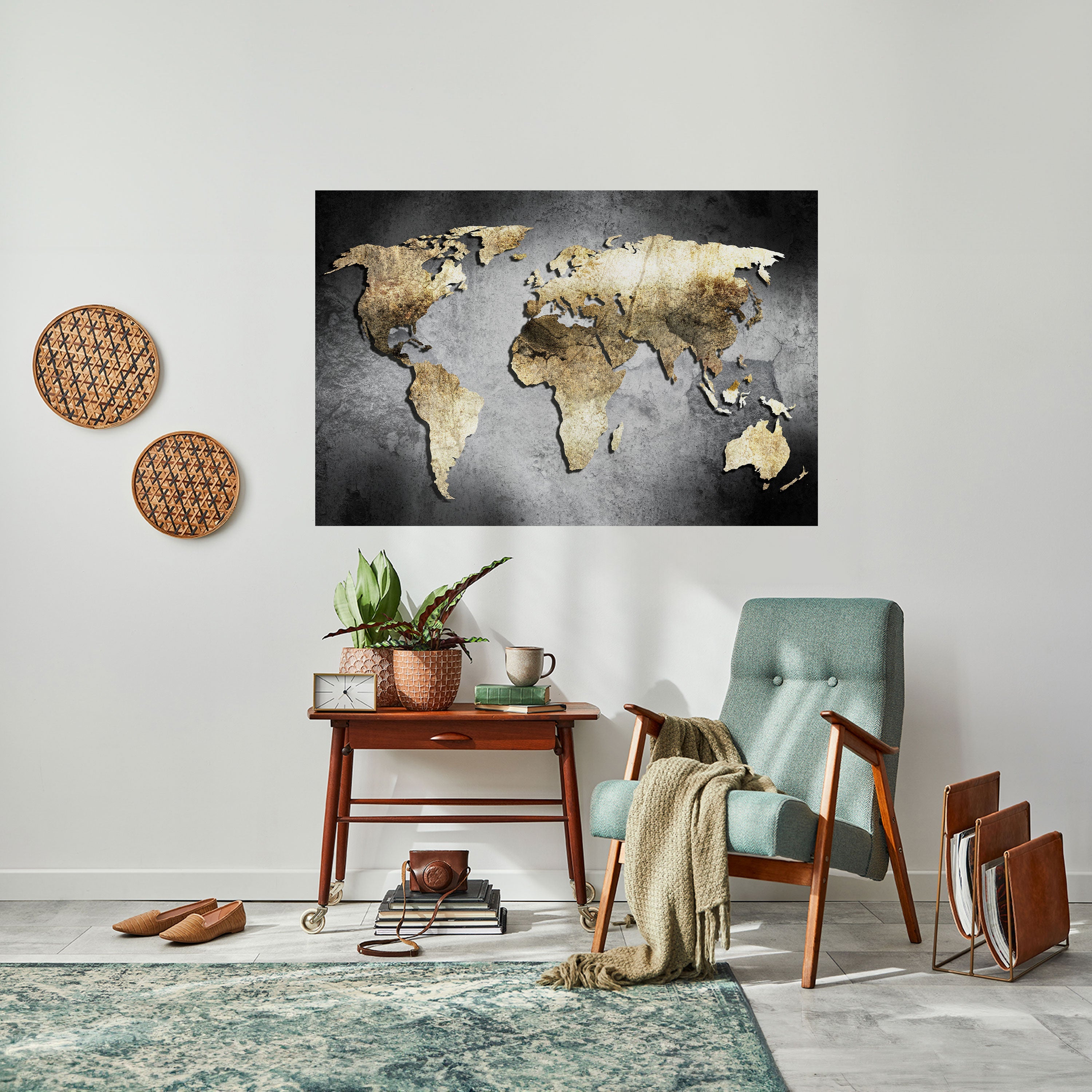 GOLDEN GLOBE TREASURE Peel and Stick Horizontal Poster