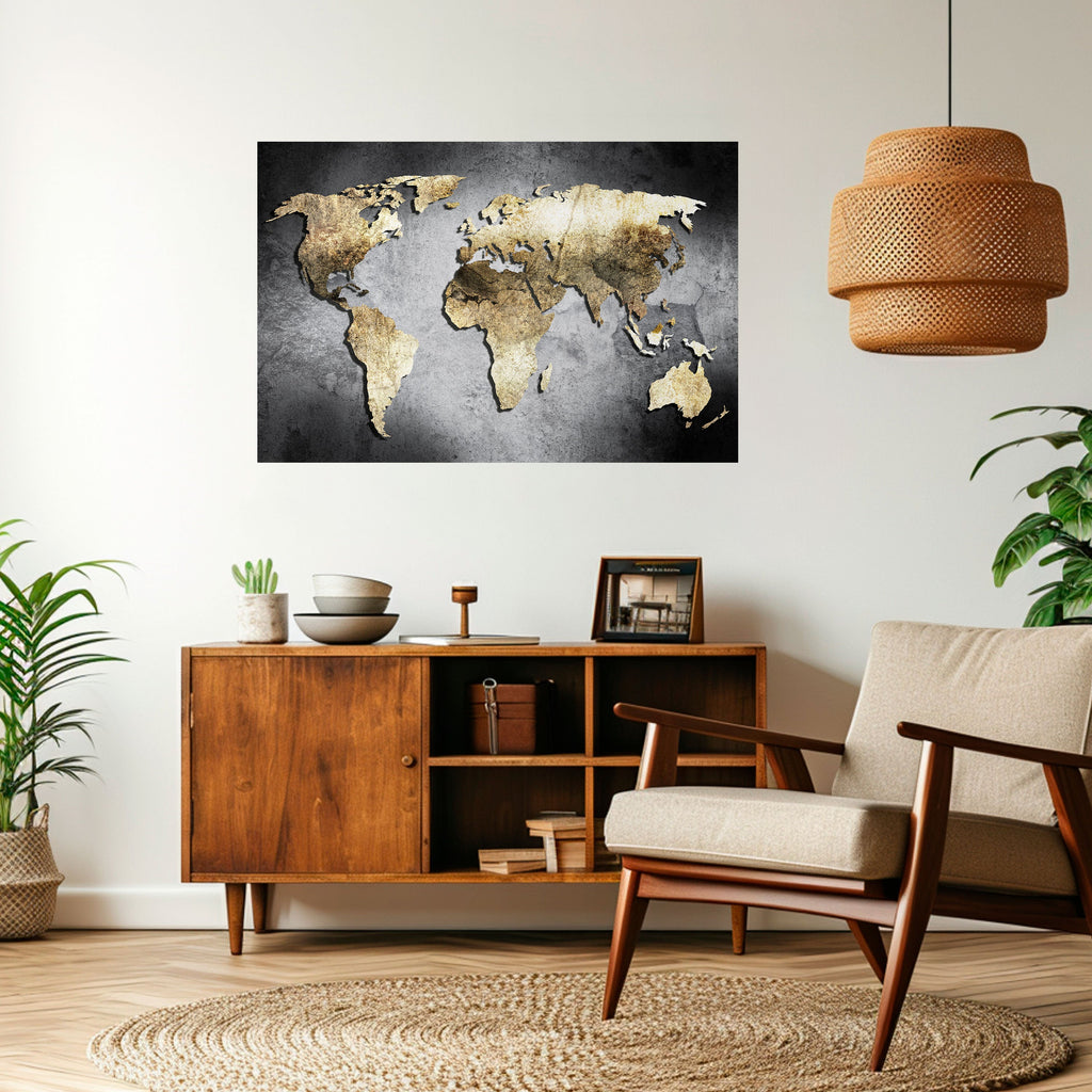 GOLDEN GLOBE TREASURE Poster Horizontal Autocolante