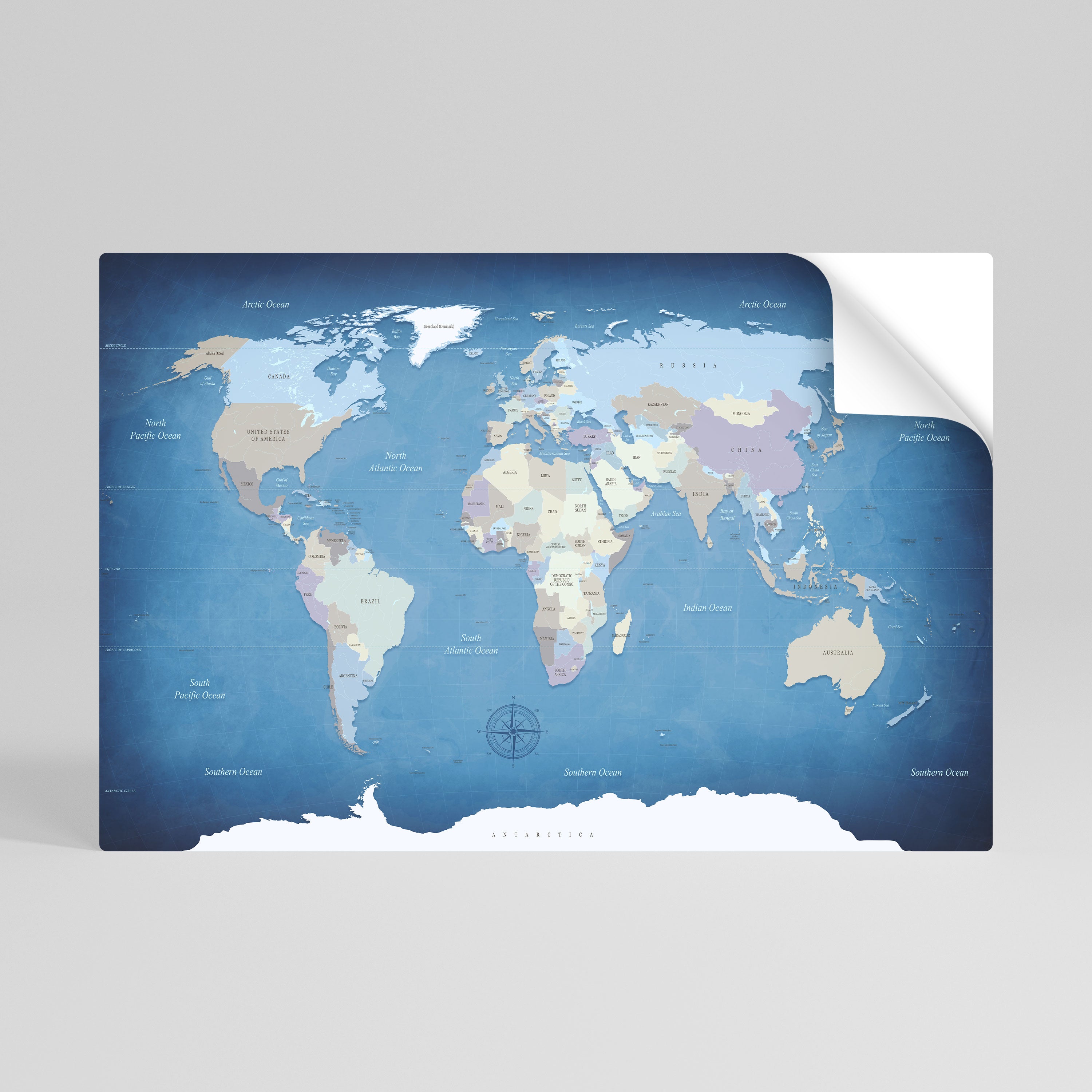 MAP OF DISCOVERY Peel and Stick Horizontal Poster