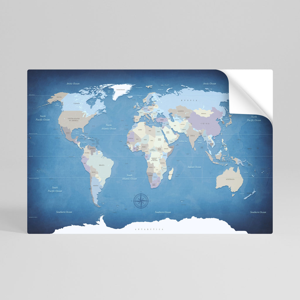 MAP OF DISCOVERY Peel and Stick Horizontal Poster