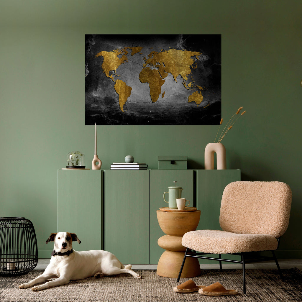 DARK WORLDVIEW Peel and Stick Horizontal Poster