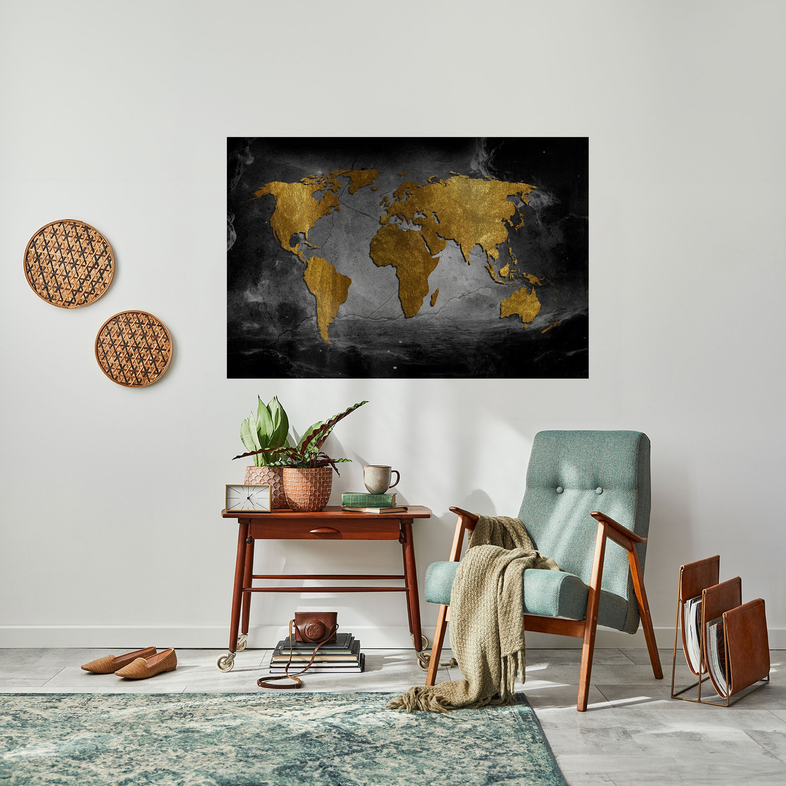 DARK WORLDVIEW Peel and Stick Horizontal Poster