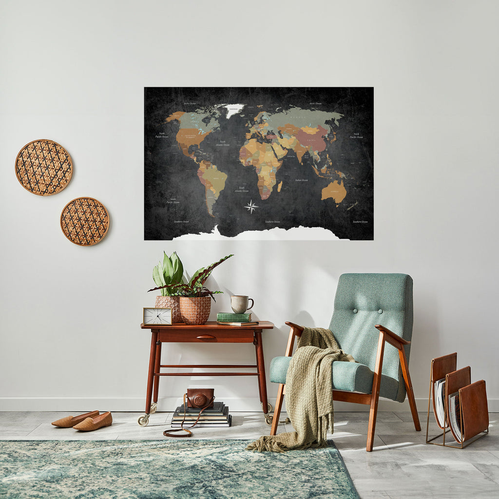 CONTINENTS OF CREATIVITY Poster Horizontal Autocolante