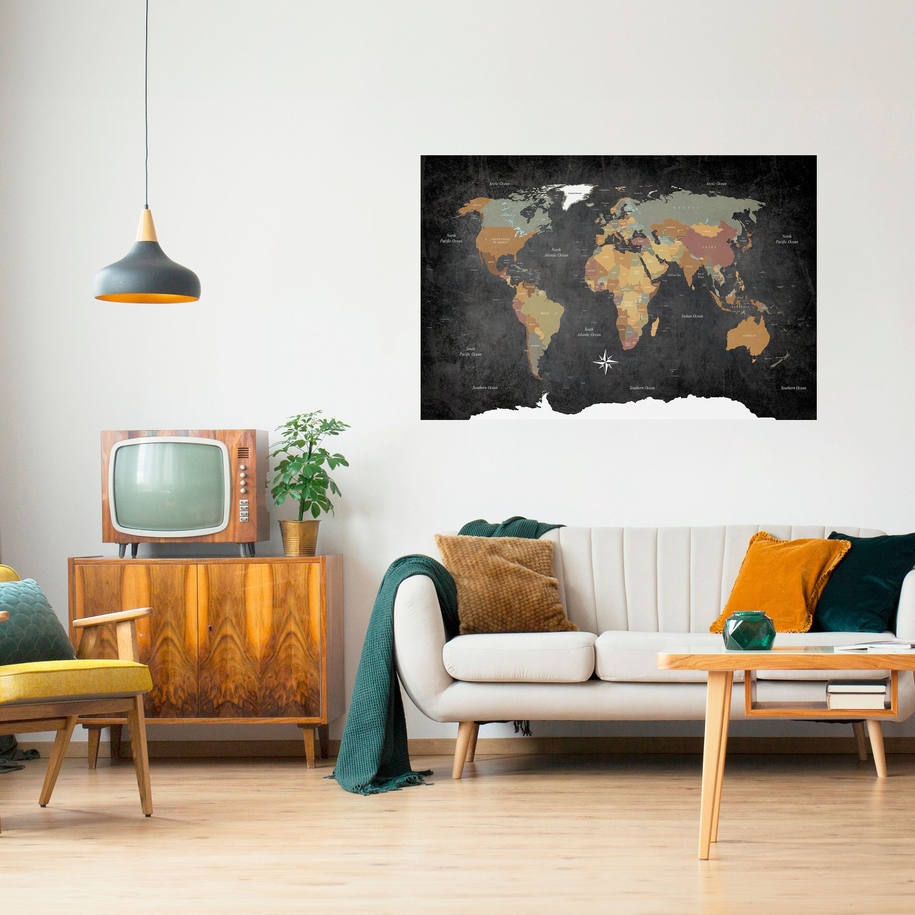 CONTINENTS OF CREATIVITY Poster Horizontal Autocolante