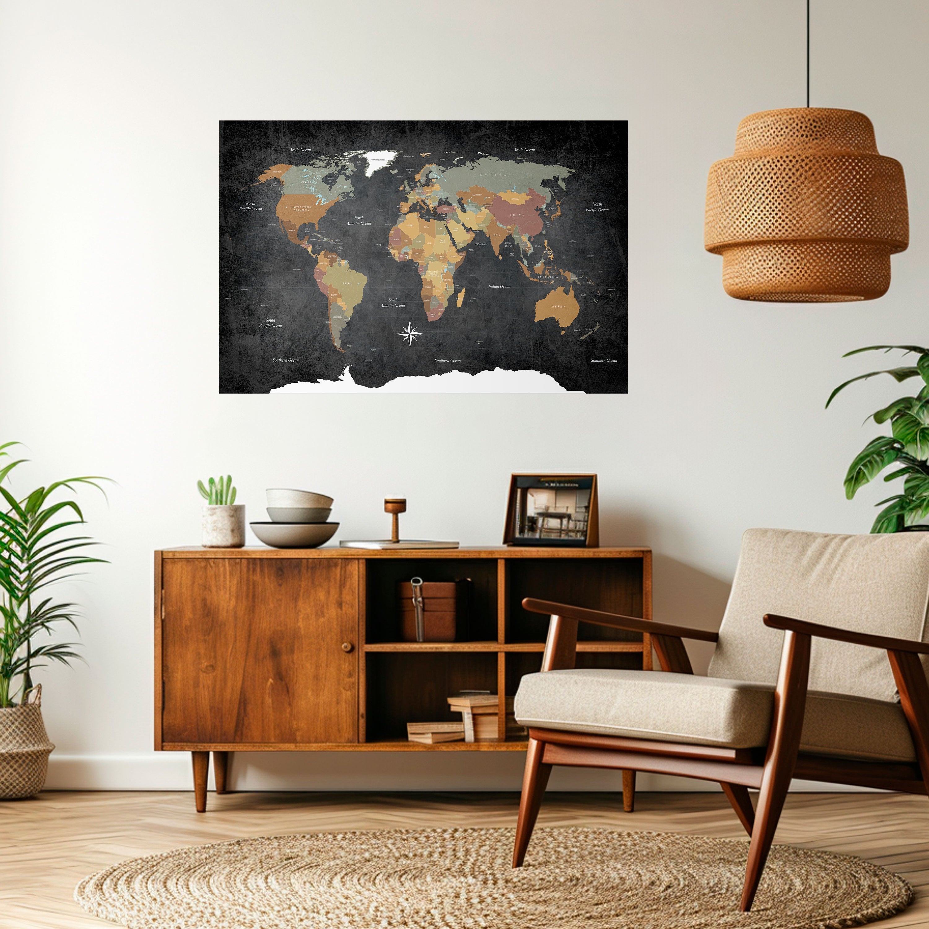 CONTINENTS OF CREATIVITY Poster Horizontal Autocolante
