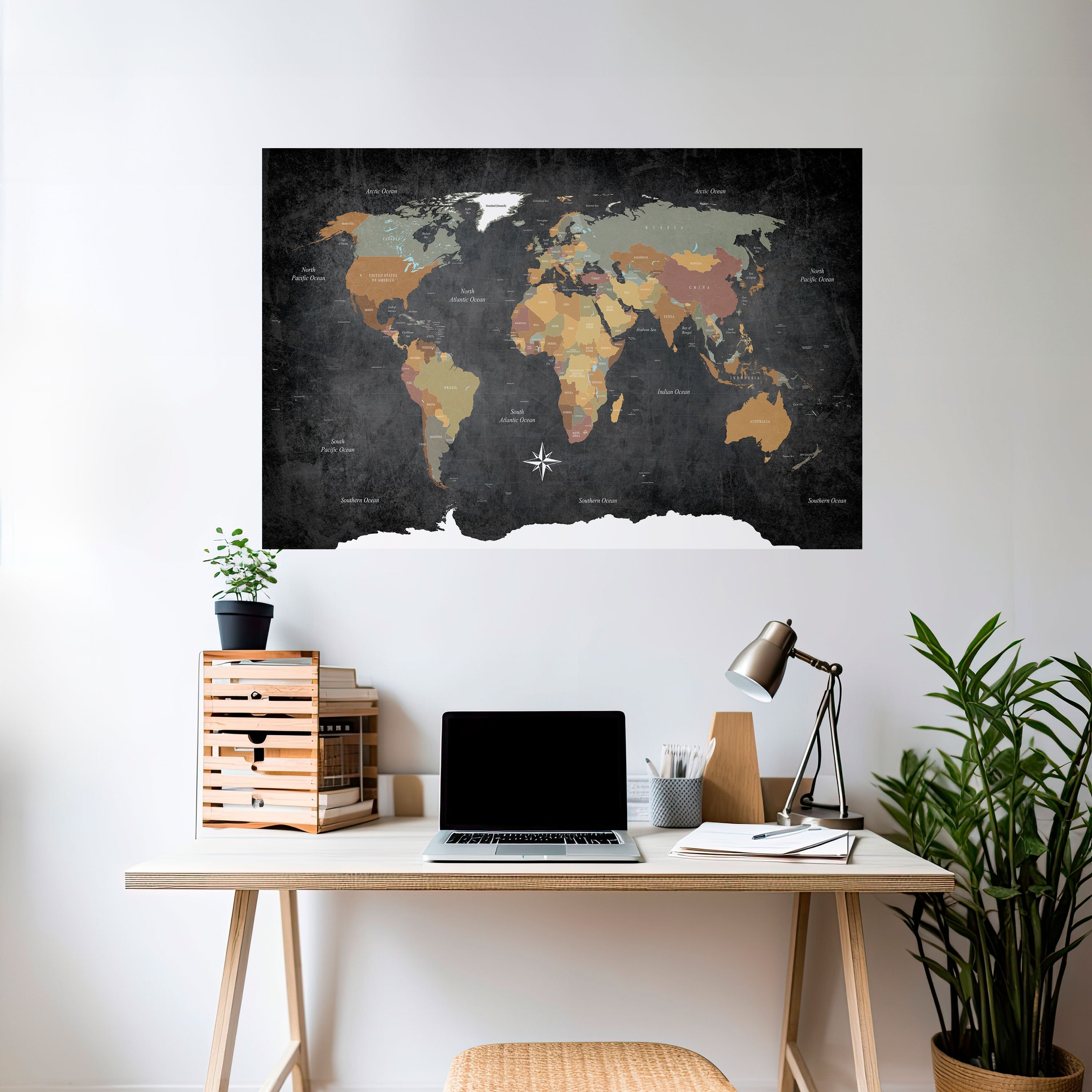 CONTINENTS OF CREATIVITY Poster Horizontal Autocolante
