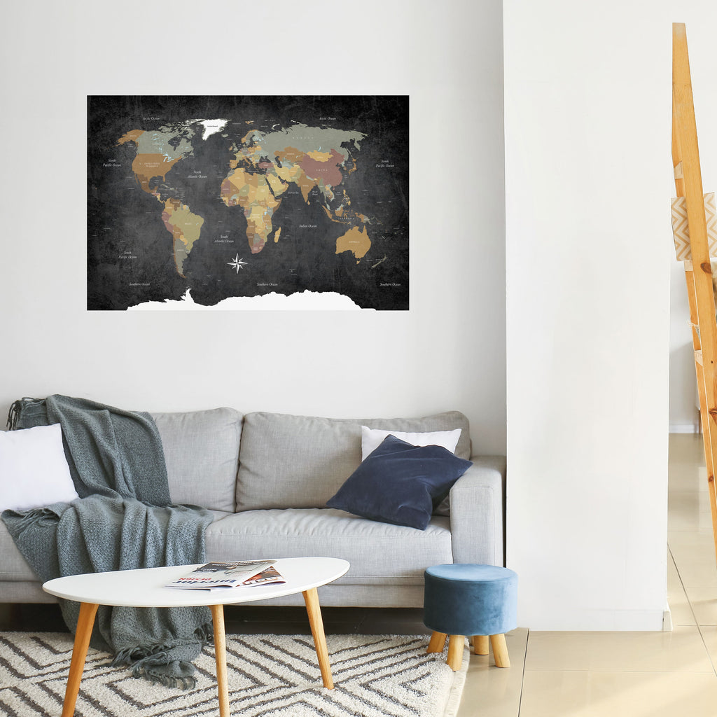 CONTINENTS OF CREATIVITY Poster Horizontal Autocolante