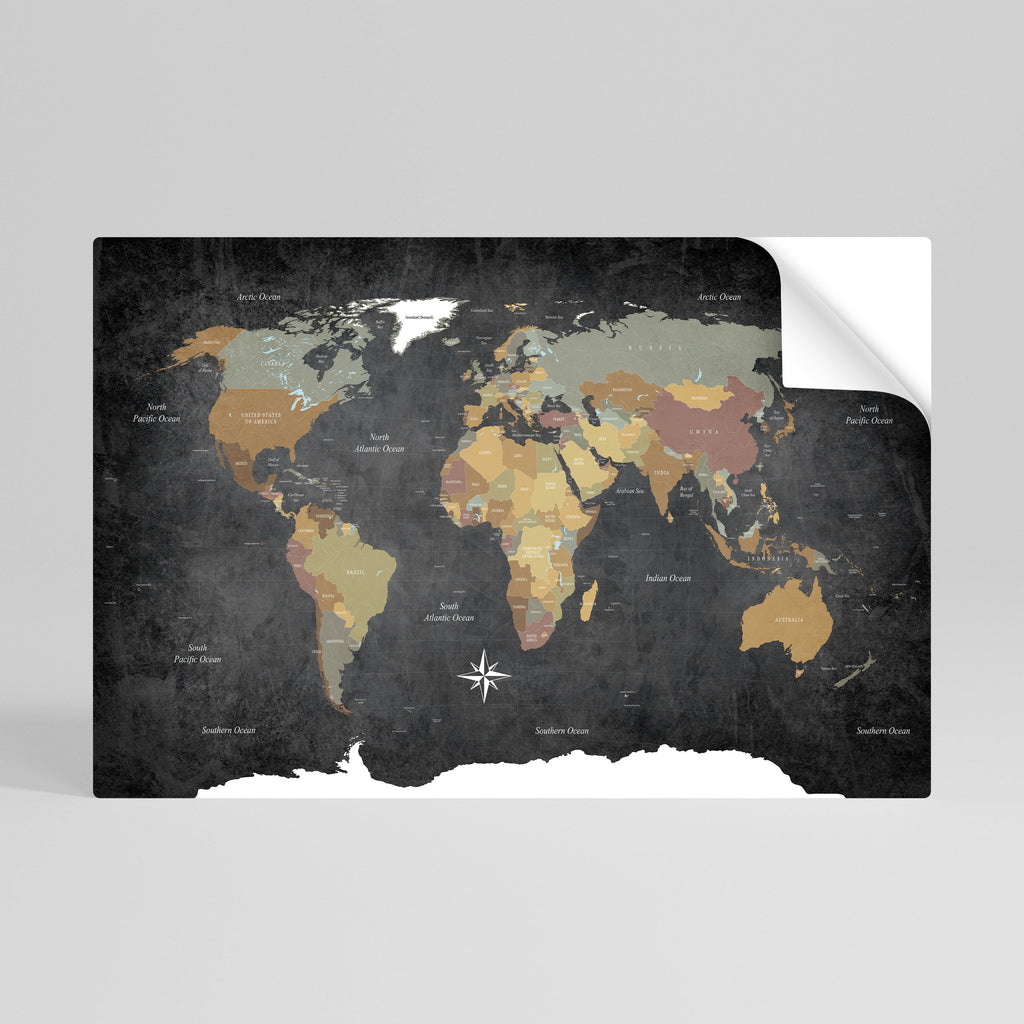 CONTINENTS OF CREATIVITY Poster Horizontal Autocolante