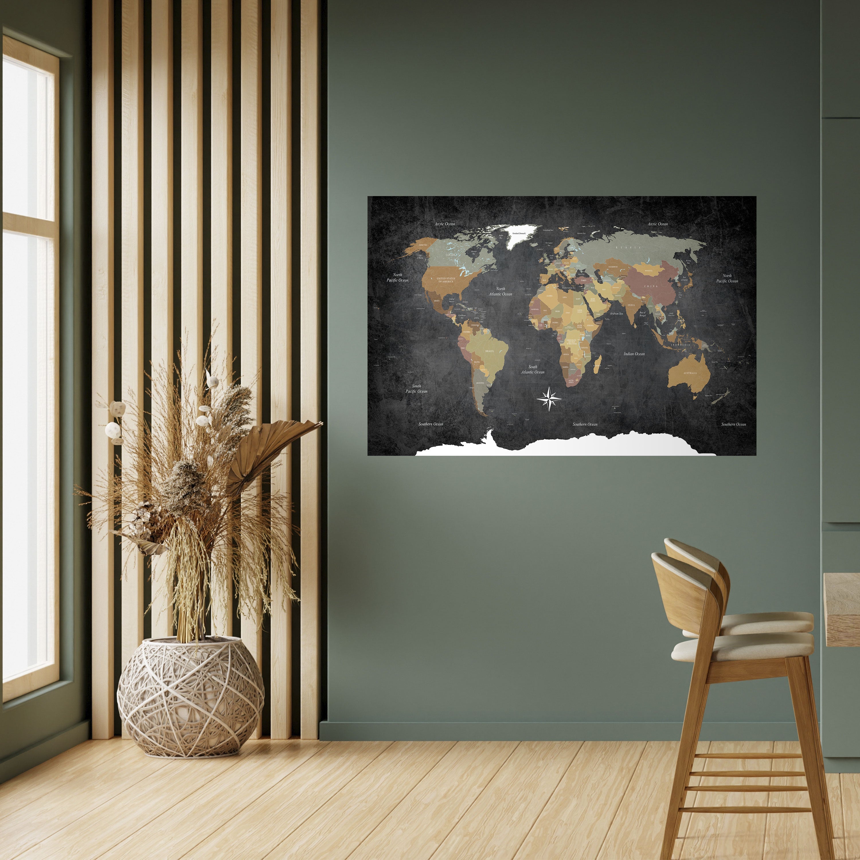 CONTINENTS OF CREATIVITY Poster Horizontal Autocolante