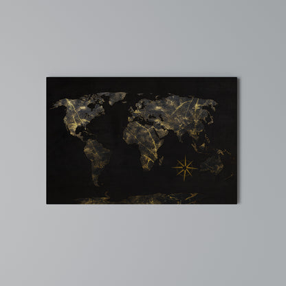 GOLDEN GEOGRAPHY Horizontal Canvas Print