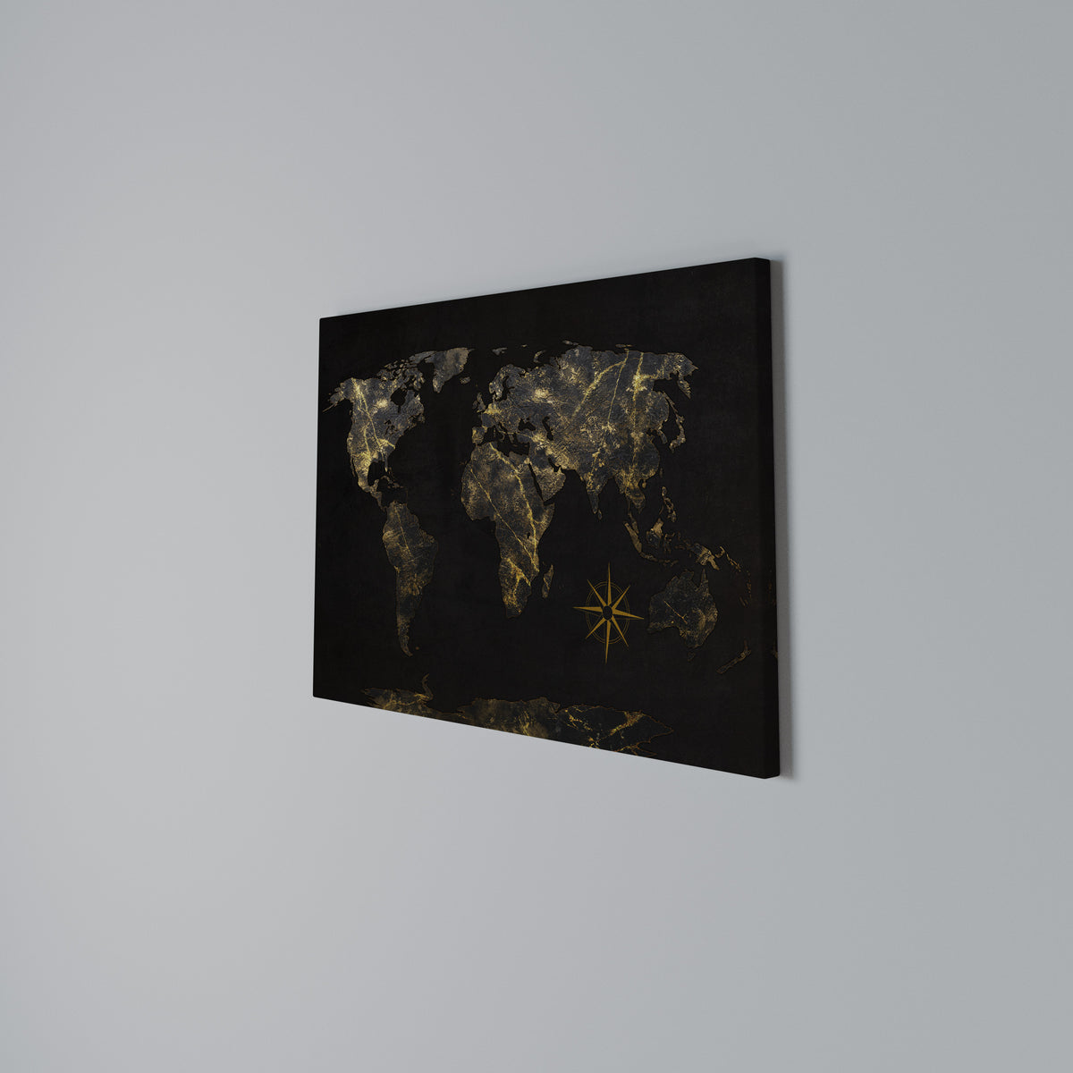 GOLDEN GEOGRAPHY Horizontal Canvas Print
