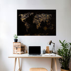 GOLDEN GEOGRAPHY Poster Horizontal Autocolante
